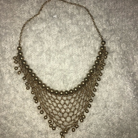Chain net statement necklace - Picture 2 of 6